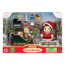 Load image into Gallery viewer,  Calico Critters - Mr. Lion&#39;s Winter Sleigh