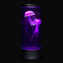 Load image into Gallery viewer, Jellyfish mood lamp with purple lights