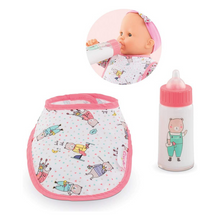 Load image into Gallery viewer, Baby Doll Bib &amp; Bottle Set