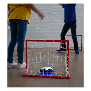 Kids playing Hover Soccer Game