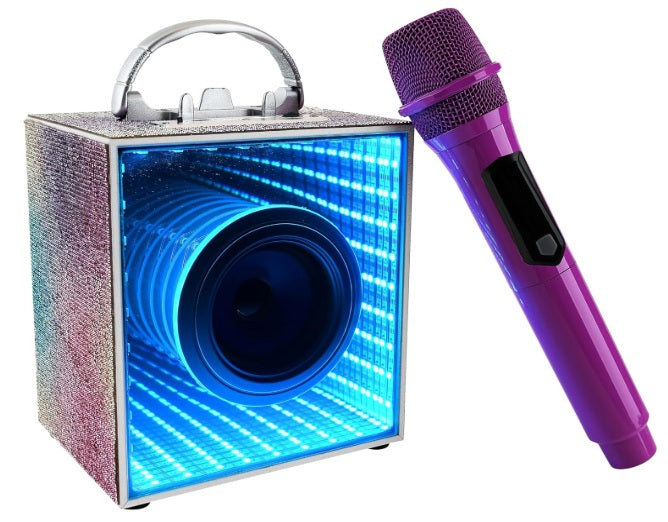 Pop Star Karaoke Infinity Portable Karaoke Speaker w/ Microphone