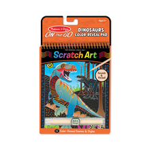Load image into Gallery viewer, Scratch Art Pad Dinosaur