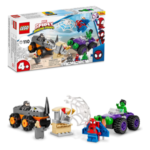 LEGO Marvel Spidey and His Amazing Friends Hulk vs. Rhino Truck Showdown
