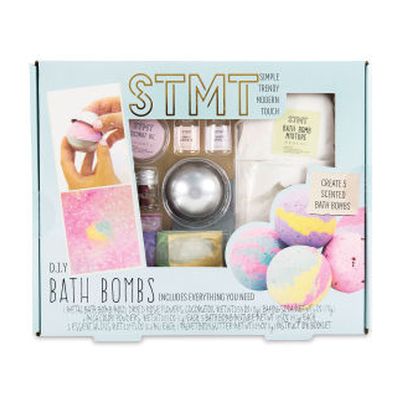 STMT DIY Bath Bomb Kit, STMT Kits for Girls, Bath Bomb Mold, Spa Kit for  Kids, Bath Crumbles, Ages - 6+, 1 Count (Pack of 1)