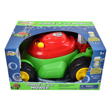 Load image into Gallery viewer, Maxx Bubbles Bubble-N-Go Toy Mower in box