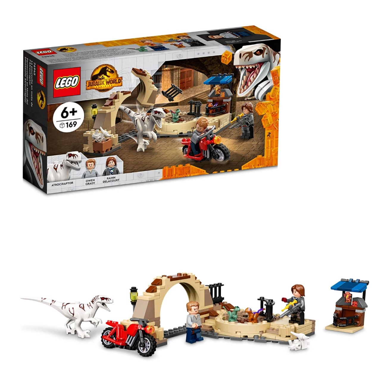 Lego jurassic park velociraptor chase shop