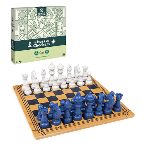 Chess & Checkers Board Game Set