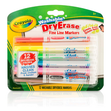 Load image into Gallery viewer, Washable Dry Erase Markers Fine Line 12 Count