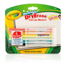 Load image into Gallery viewer, Washable Dry Erase Markers Fine Line 6 Count