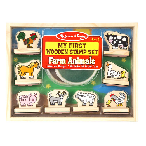 First Wooden Stamp Set - Farm Animals