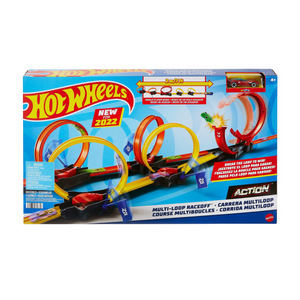Hot Wheels Multi-Loop Raceoff Race Track Playset Car Toys Kids Adventure  Set
