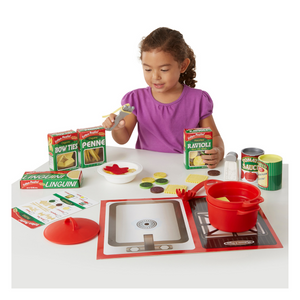 Child playing with Prepare & Serve Pasta Set