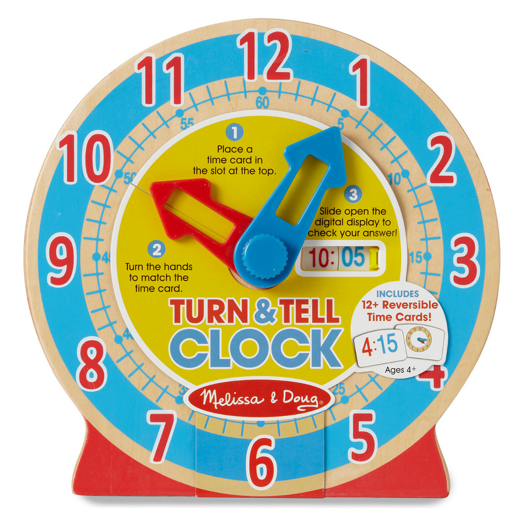Turn & Tell Wooden Clock