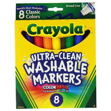 Load image into Gallery viewer, 8 count Broad Tip Washable Markers Classic