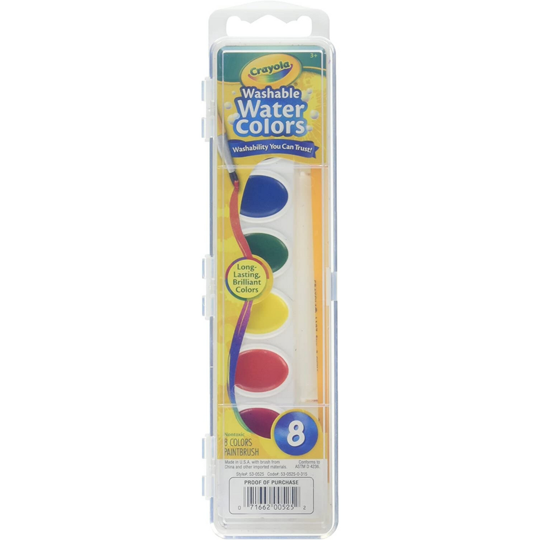Washable Watercolors 8 Count