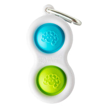 Load image into Gallery viewer, Simpl Dimpl original keychain in blue and green