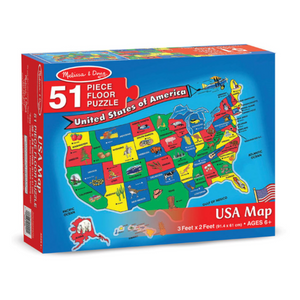 USA Map 51-Piece Floor Puzzle